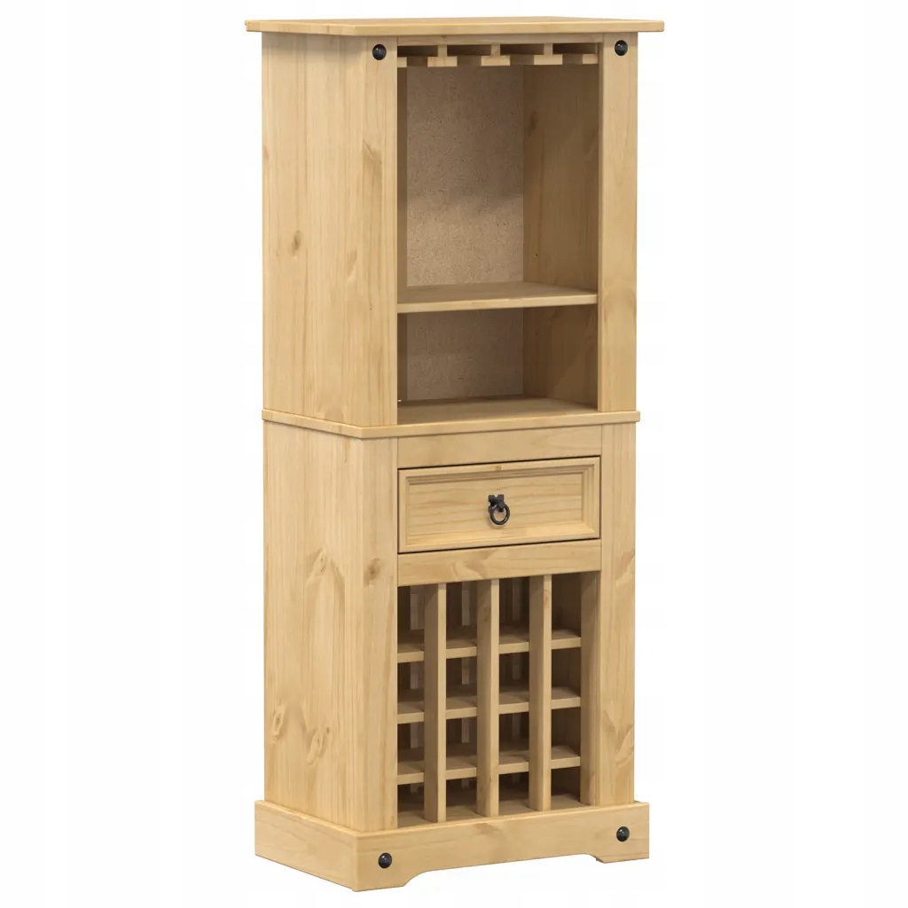 Szafka na wino Corona, 56x35x120 cm, lite drewno s