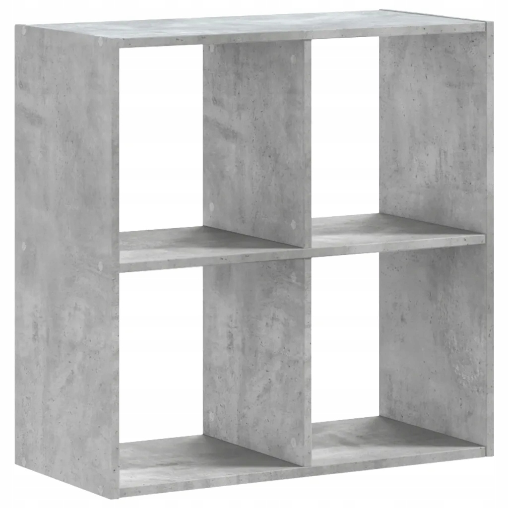 Regał, szarość betonu, 68,5x32x68,5 cm, materiał drewnopochodny