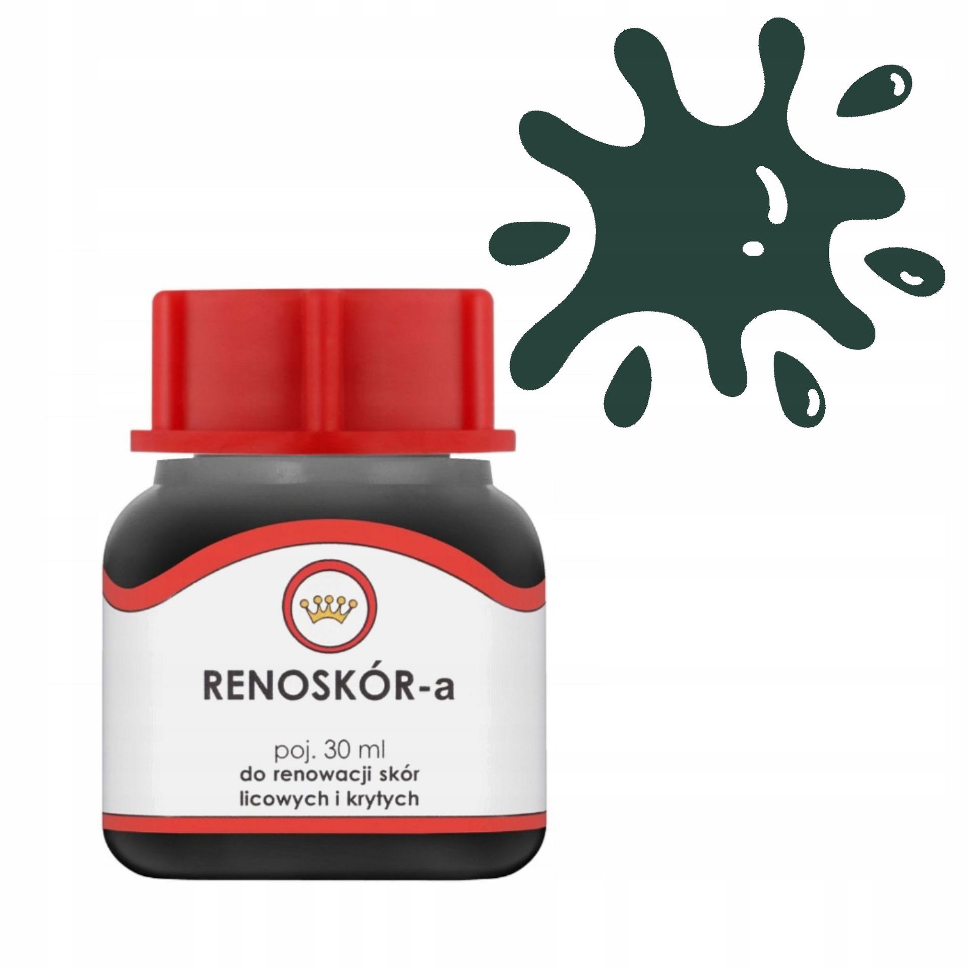 Farba do Skóry Lakier Renoskór Barwnik do Skór Gładkich 30ml Zielony