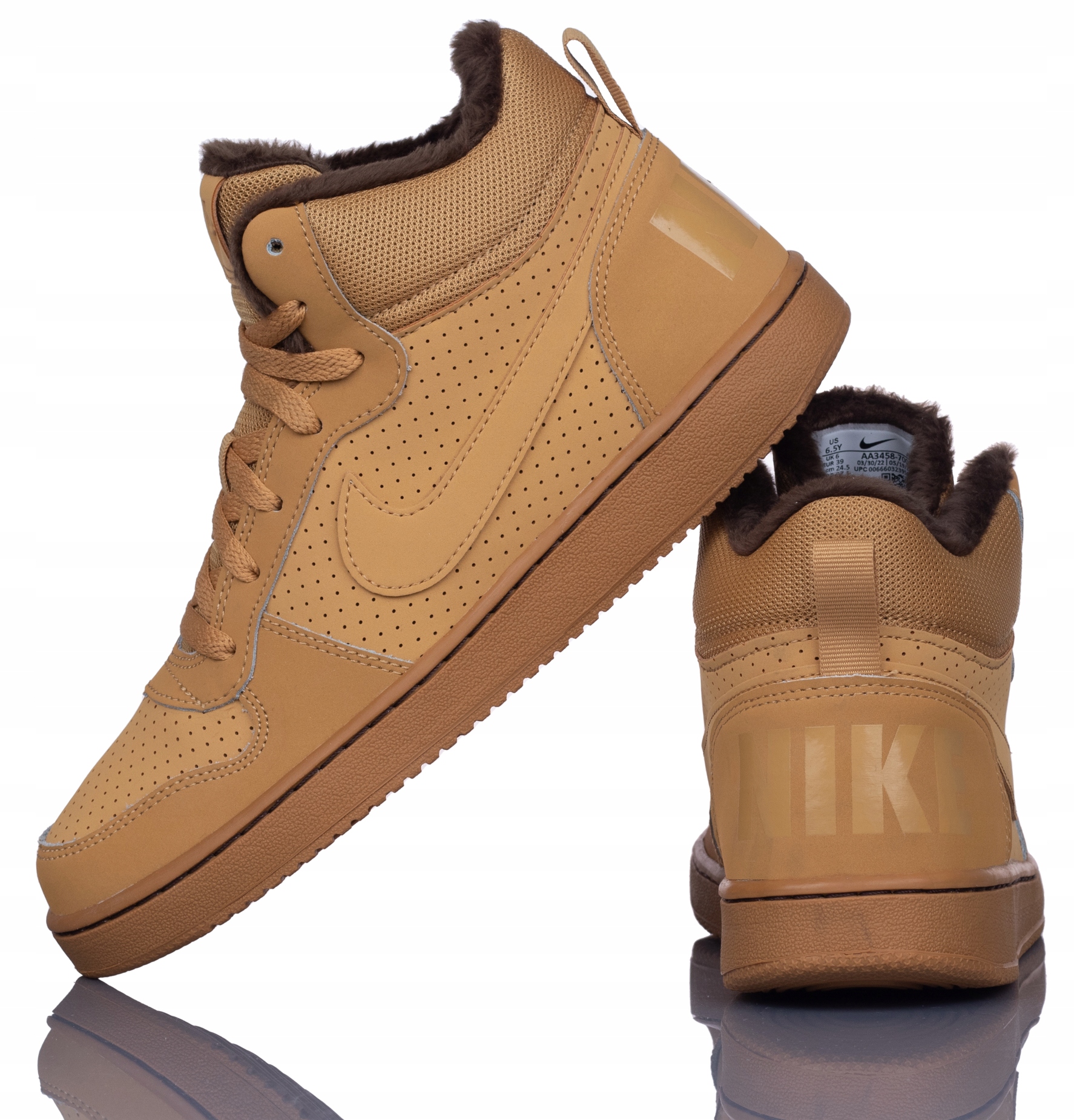 Buty Zimowe Brązowe Młodzieżowe Nike Court Borough Mid Wntr Gs R-36
