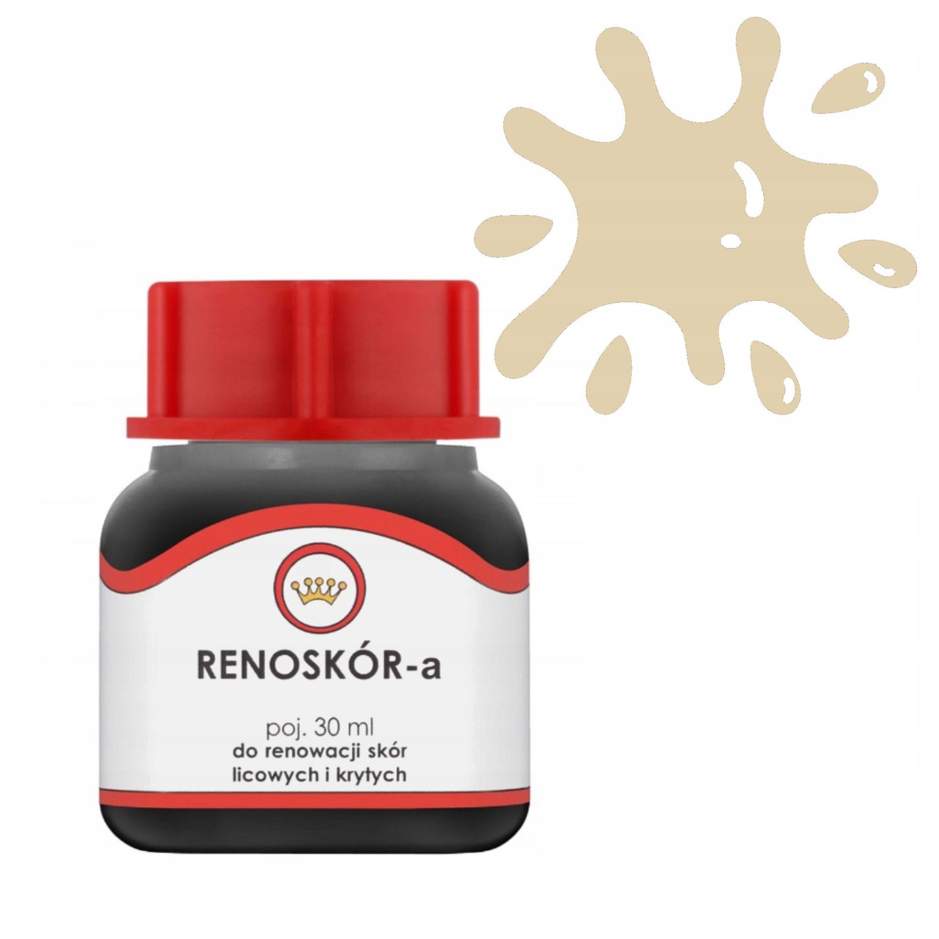 Farba do Skóry Lakier Renoskór Barwnik do Skór Gładkich 30ml Kość Słoniowa