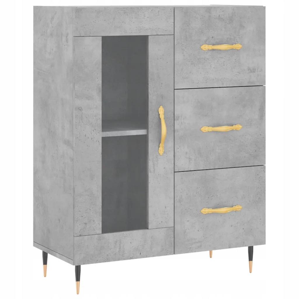 Szafka, szarość betonu, 69,5x34x90 cm, materiał dr