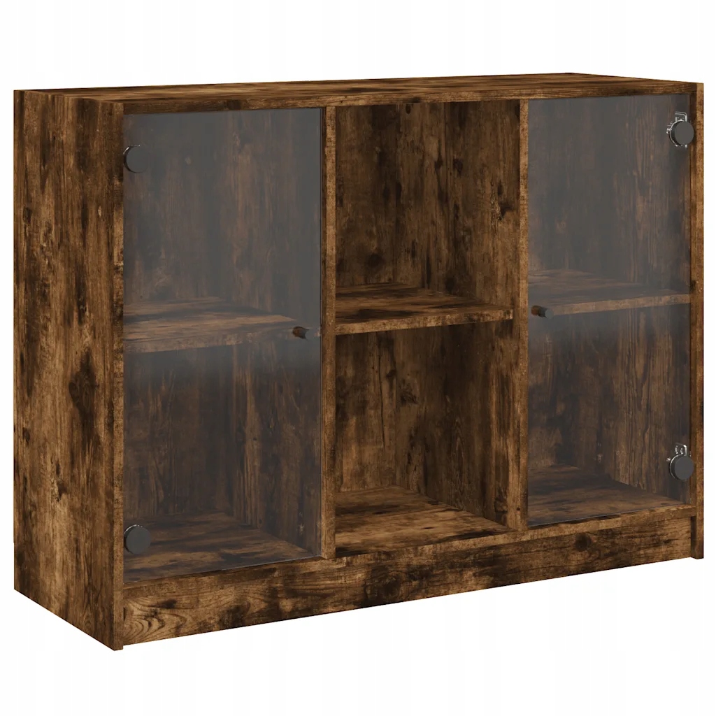 Szafka, przydymiony dąb, 102x37x75,5cm, materiał drewnopochodny