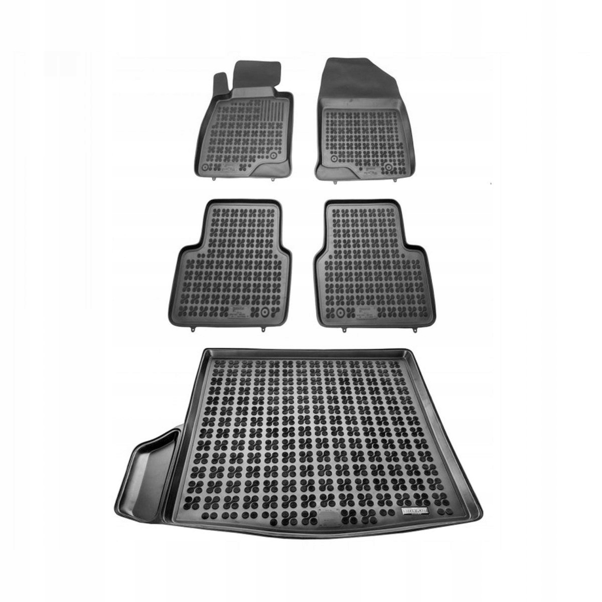 Gumowy zestaw dywaniki i mata korytka Mazda 3 III 2013-2018 Sedan Stopery