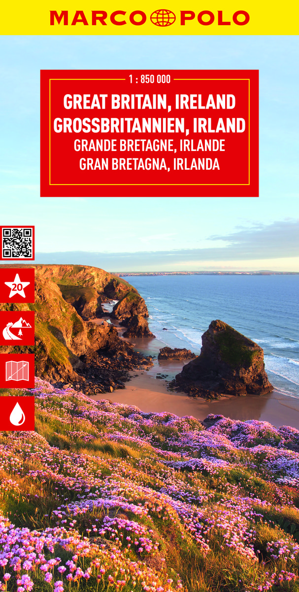 Wielka Brytania, Irlandia. Mapa drogowa. 1:850 000