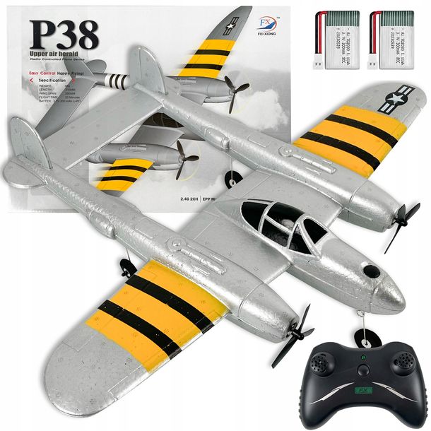 Zdalnie Sterowany Samolot na Pilota dla Początkujących Latający P-38 RTF