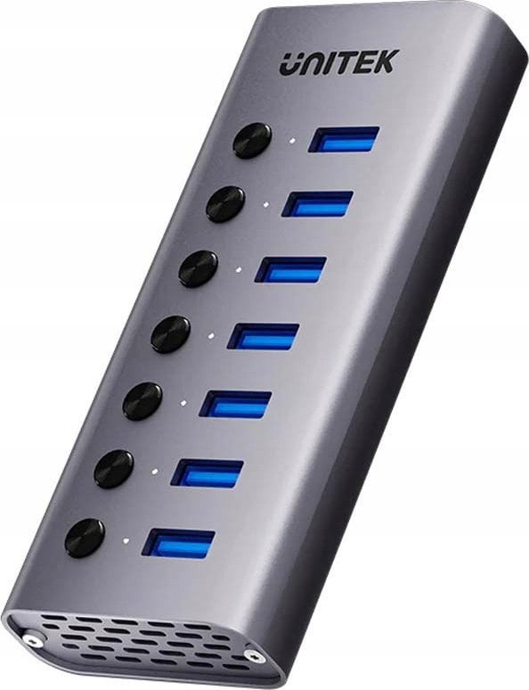 HUB USB Unitek USB A 3.0 7w1, 5Gbps z przełącznikami portów
