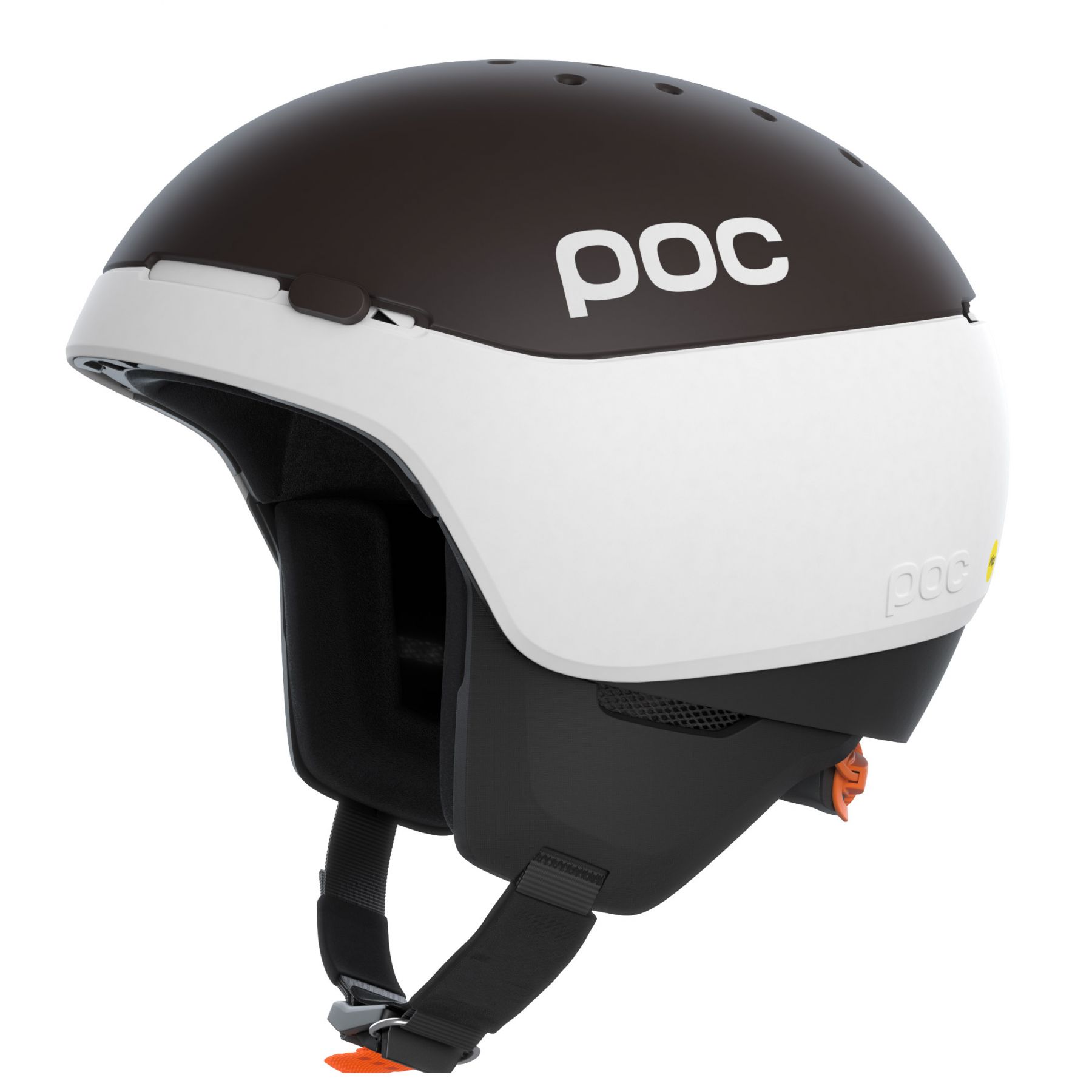 POC Meninx RS MIPS, kask narciarski, biel wodorowa/aksynitowy brąz matowy