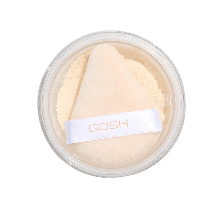 Gosh Bake'n Set Powder sypki puder utrwalający z trójkątnym puszkiem Soft Yellow 002 15g