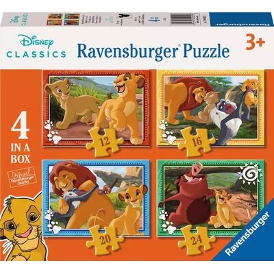 Ravensburger, Puzzle 4w1: Król Lew (12004025). Wiek: 3+