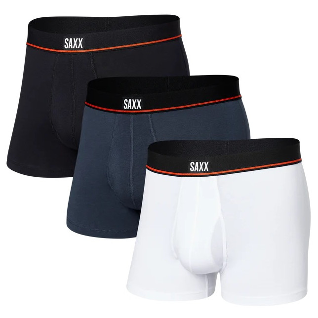 Męskie bokserki Saxx Non-Stop Stretch Cotton Trunk 3Pk Rozmiar: XL / Kolor: czarny/biały