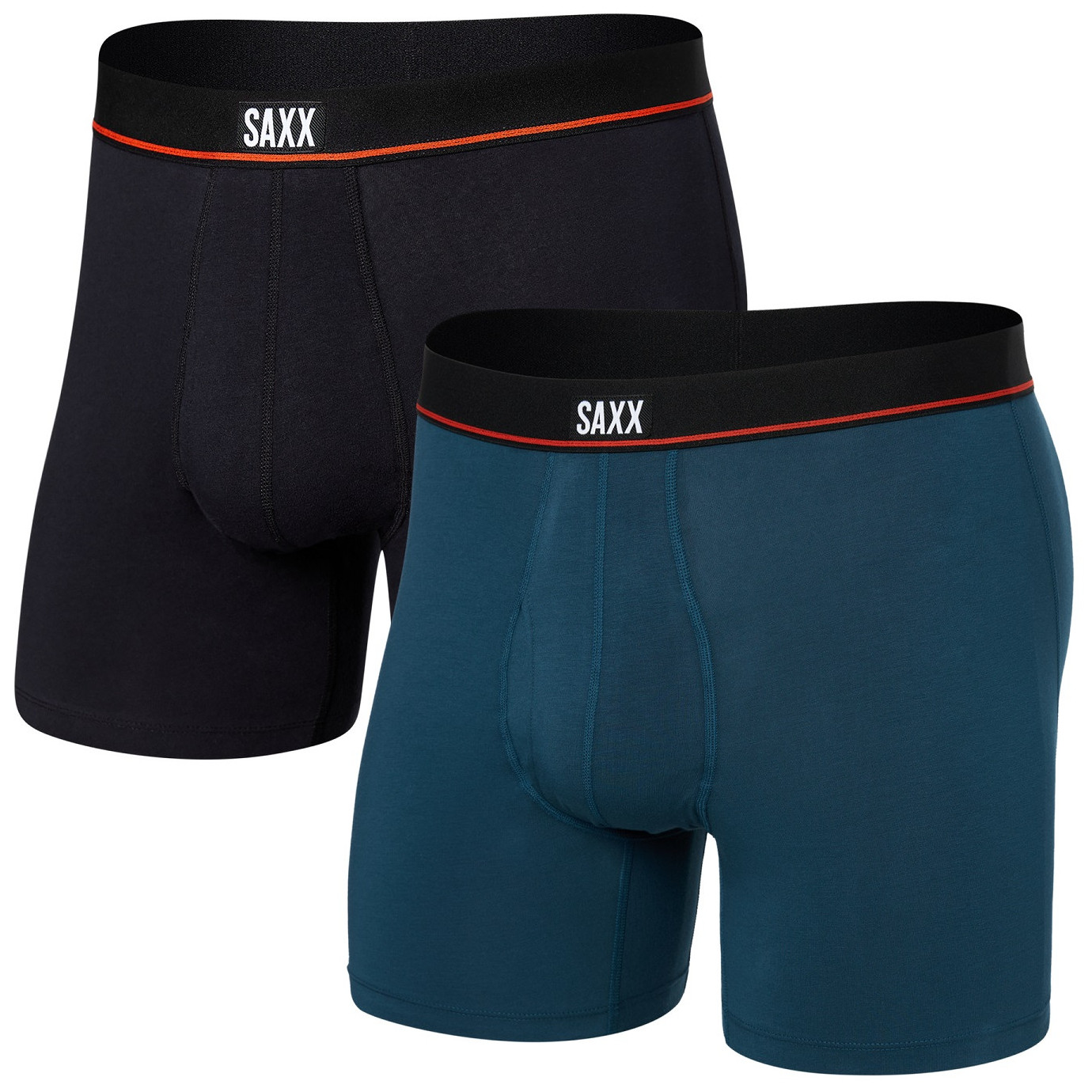 Bokserki Saxx Non-Stop Stretch Cotton Bb Fly 2Pk Rozmiar: M / Kolor: niebieski/czarny