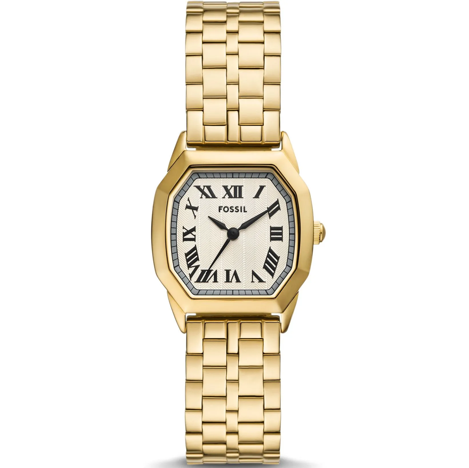 Fossil Harlow zegarek damski złoty retro na bransoletce ES5361