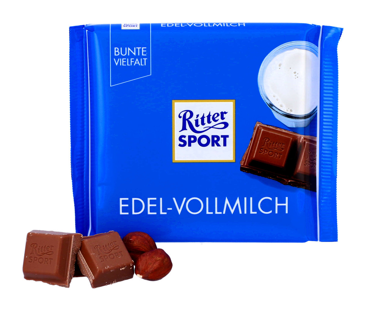 Ritter Sport, czekolada mleczna, delikatna premium, 100g