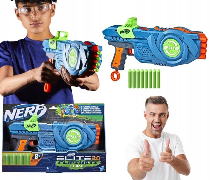 Nerf Elite WYRZUTNIA STRZAŁKI DEALNY NA PREZENT 2.0 Flip 8