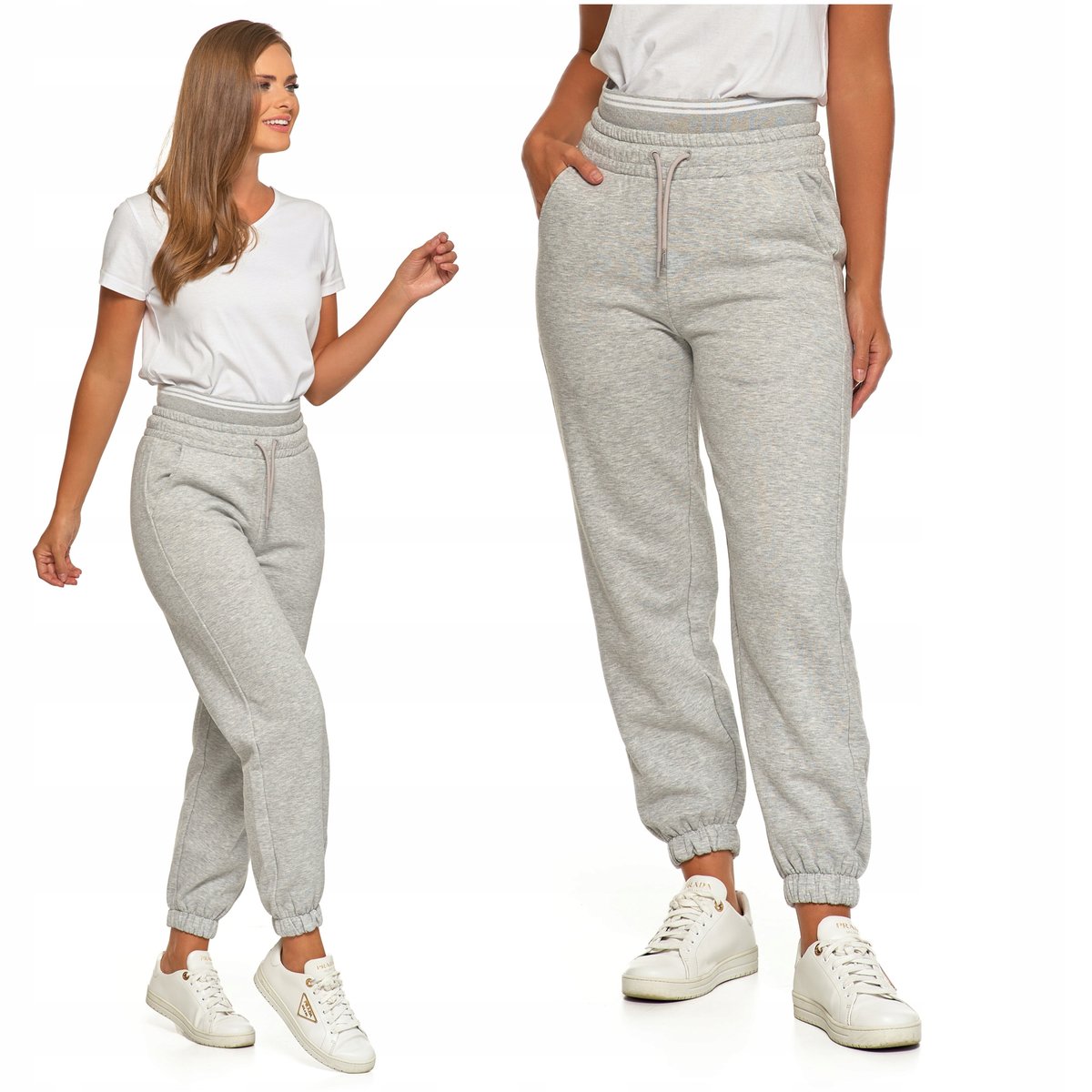 Ocieplane SPODNIE DRESOWE Damskie z Wysokim Stanem Klasyczne MORAJ XXL