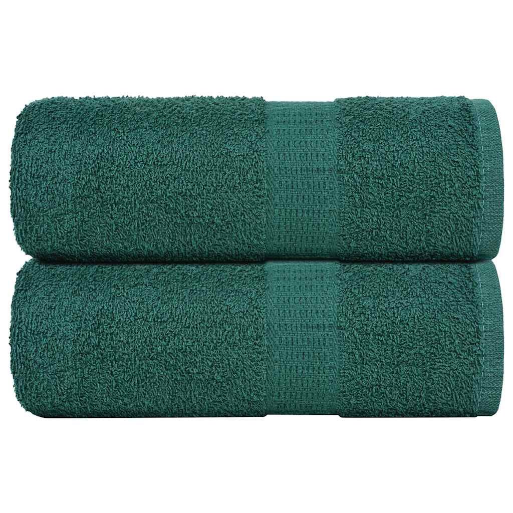 vidaXL Ręczniki mydlane 2 szt. Zielone 30x30 cm 360 gsm 100% bawełna