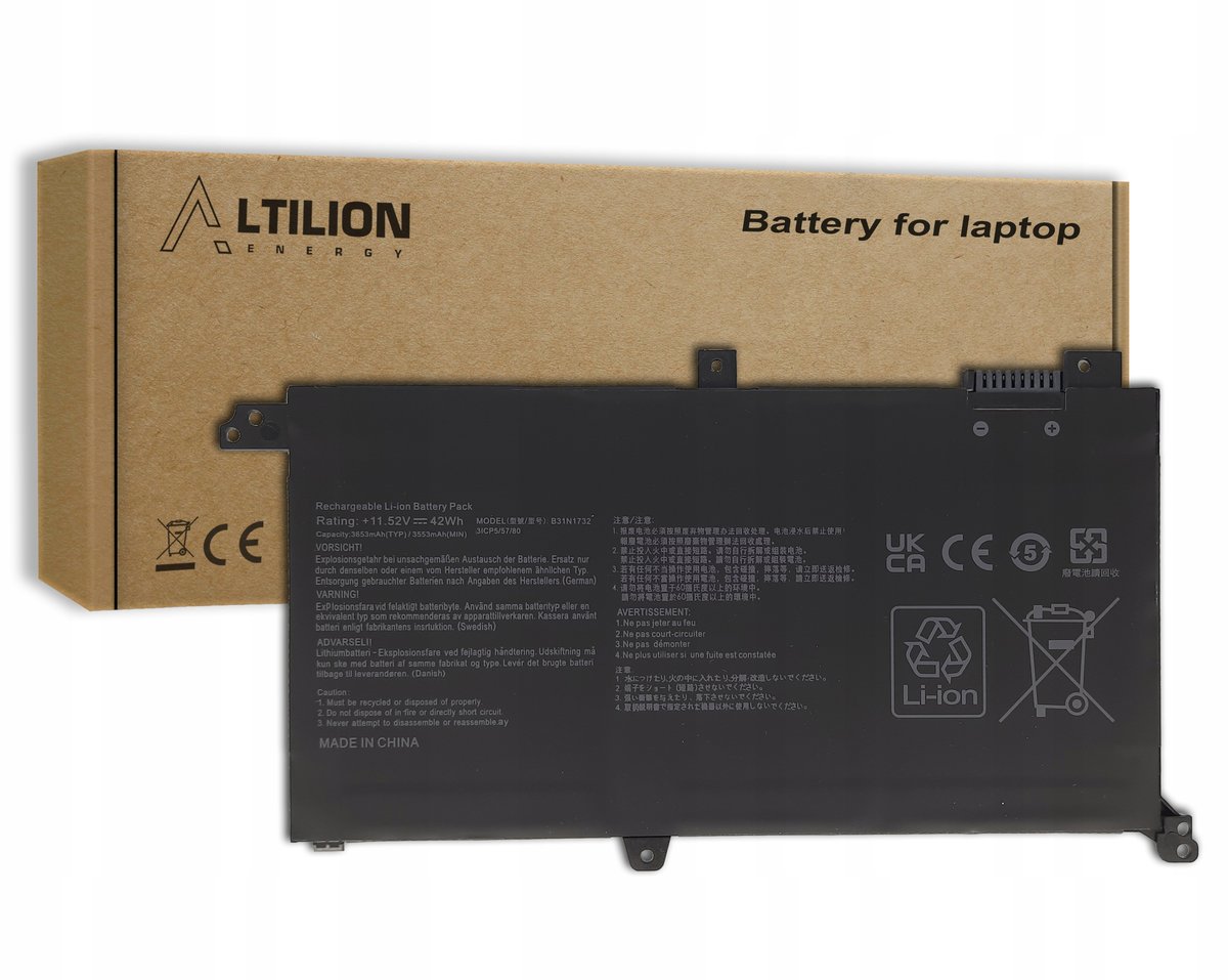 Bateria B31N1732 do Asus VivoBook S430 / X430 / K430 / R430 / V430 / F571