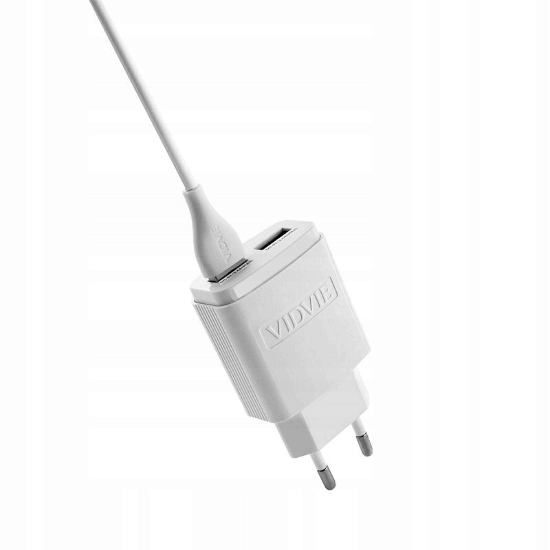 ŁADOWARKA SIECIOWA + KABEL TYPE C 2xUSB 2,4A