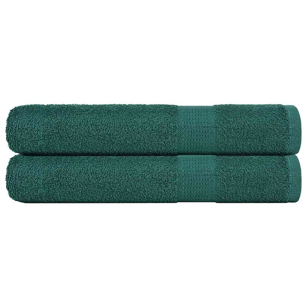 vidaXL Ręczniki do sauny 2 szt. Zielony 80x200 cm 360 gsm 100% bawełna