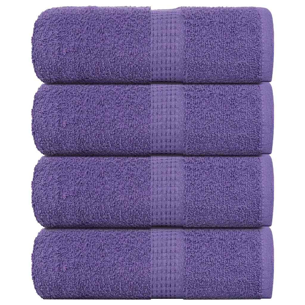 vidaXL Ręczniki mydlane 4 szt. Fioletowe 30x30 cm 360 gsm 100% bawełna