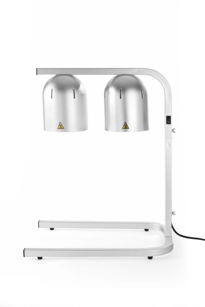 Lampa do podgrzewania potraw, podwójna, HENDI, srebrny, 230V/250W, 453x360x(H)790mm
