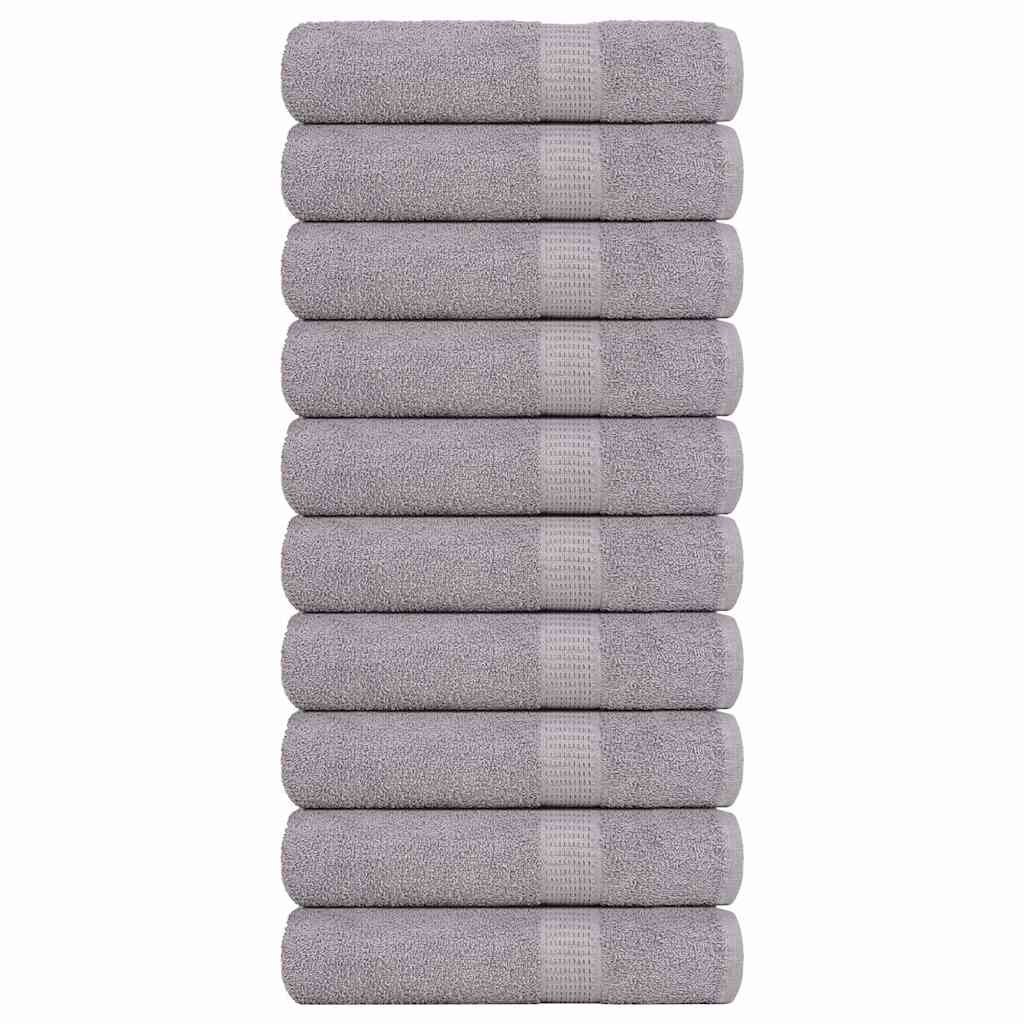 vidaXL Ręczniki kąpielowe 10 szt. Szare 100x150cm 360 gsm 100% bawełna