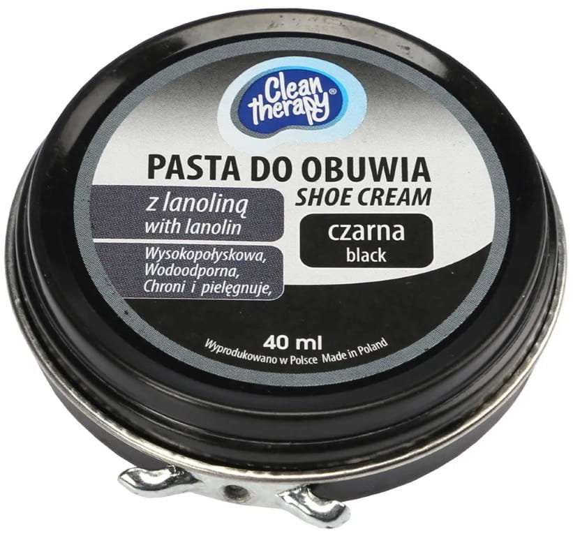 Pasta do obuwia czarna 40 ml nabłyszczająca wodoodporna
