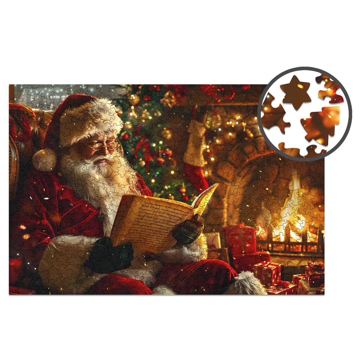 Puzzle drewniane - Christmas  - Santa Claus - 500 el.