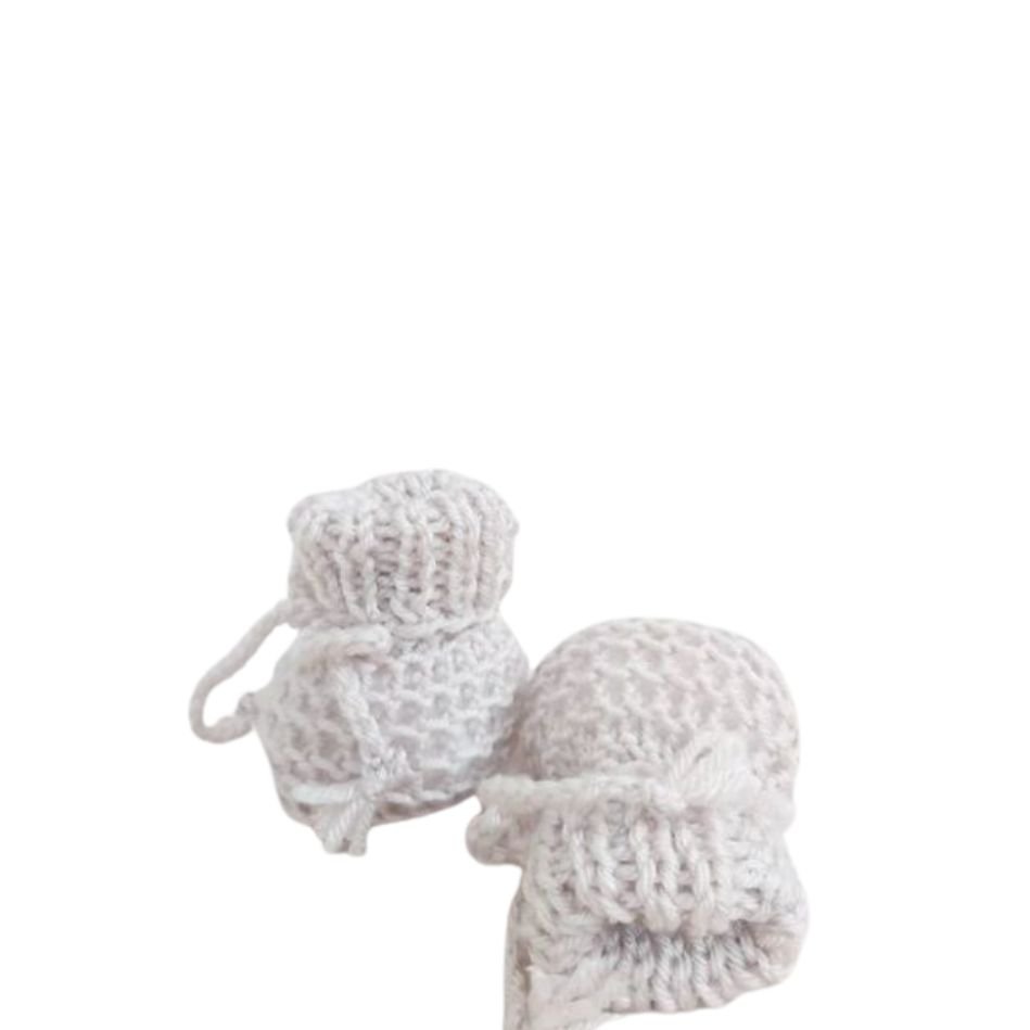 Skarpetki z włóczki dla Miniland 38 cm Minikane 34cm, kolor naturalny