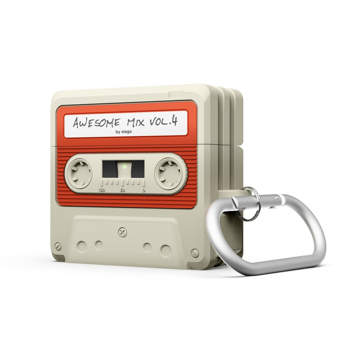 Retro Etui Case Kaseta na Apple AirPods 4 Elago Cassette Tape, Białe