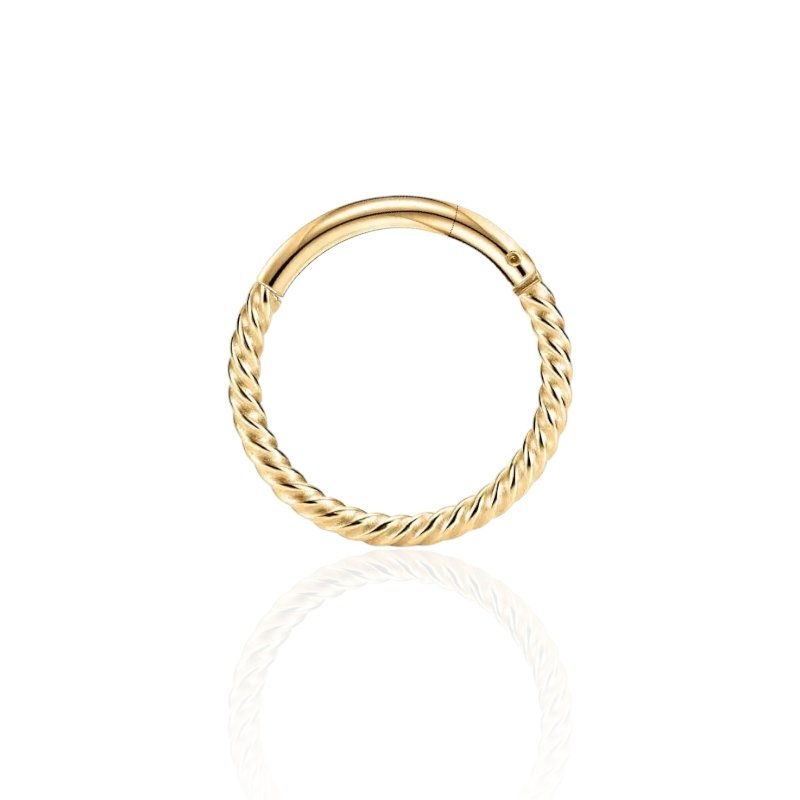 Złoty Clicker Kółko Stal Ch. 316L Helix 1,2/10