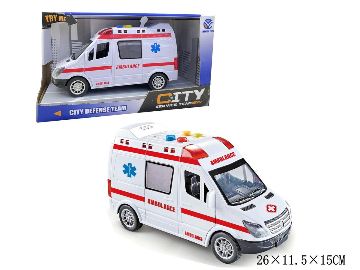 Samochód ambulans pogotowie na baterie otwierane drzwi 8371