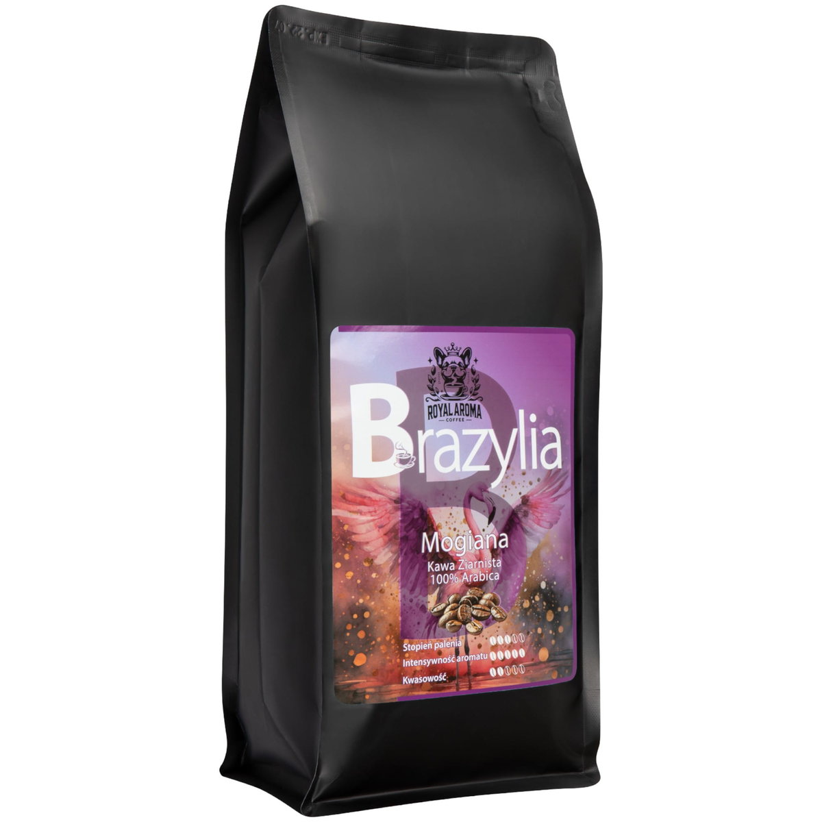 Kawa Ziarnista Brazylia Mogiana 500g 100% Arabica Świeżo Palona Royal Aroma Coffee