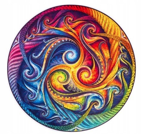 Puzzle Drewniane Mandala Spirala Wcielenie