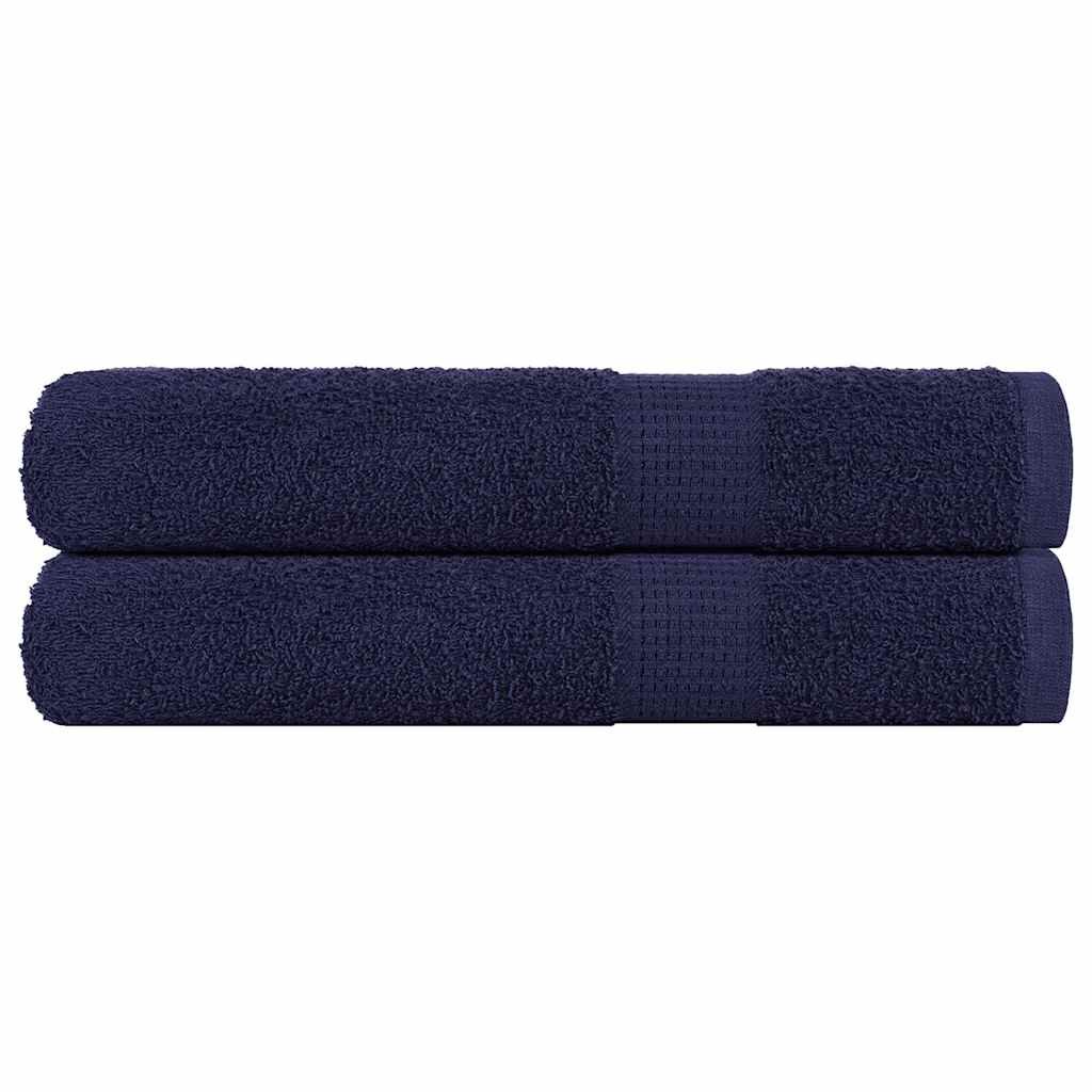 vidaXL Ręczniki do sauny 2 szt. Granatowy 360 gsm 100% bawełna