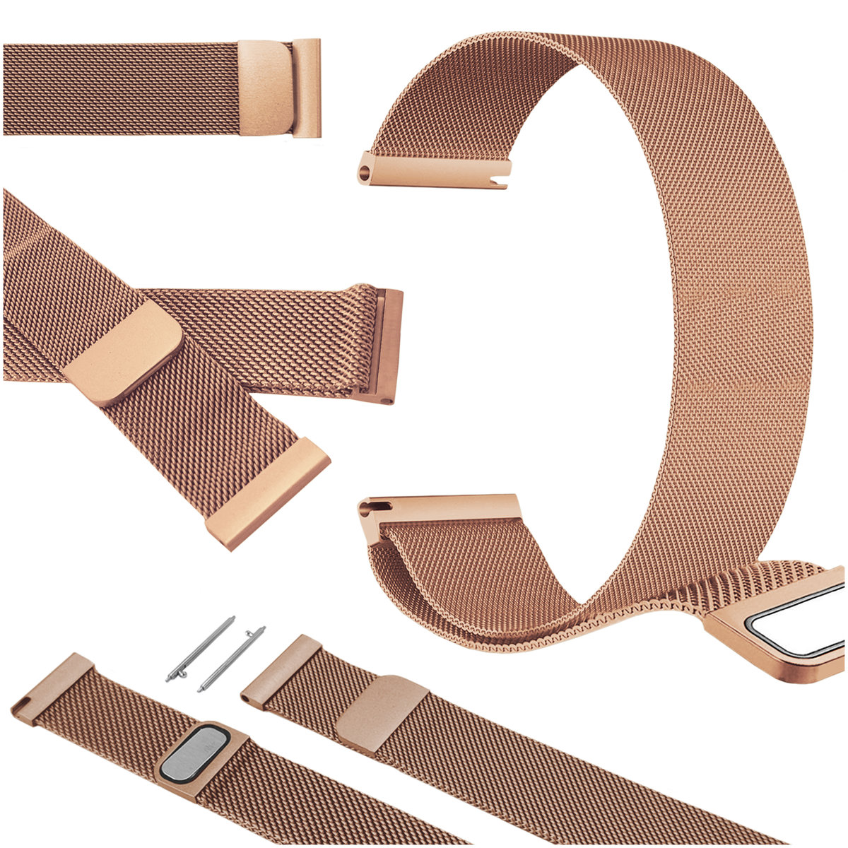 Pasek do Samsung Garmin Venu Sq 2 Music smartwatch różowozłota opaska 20mm