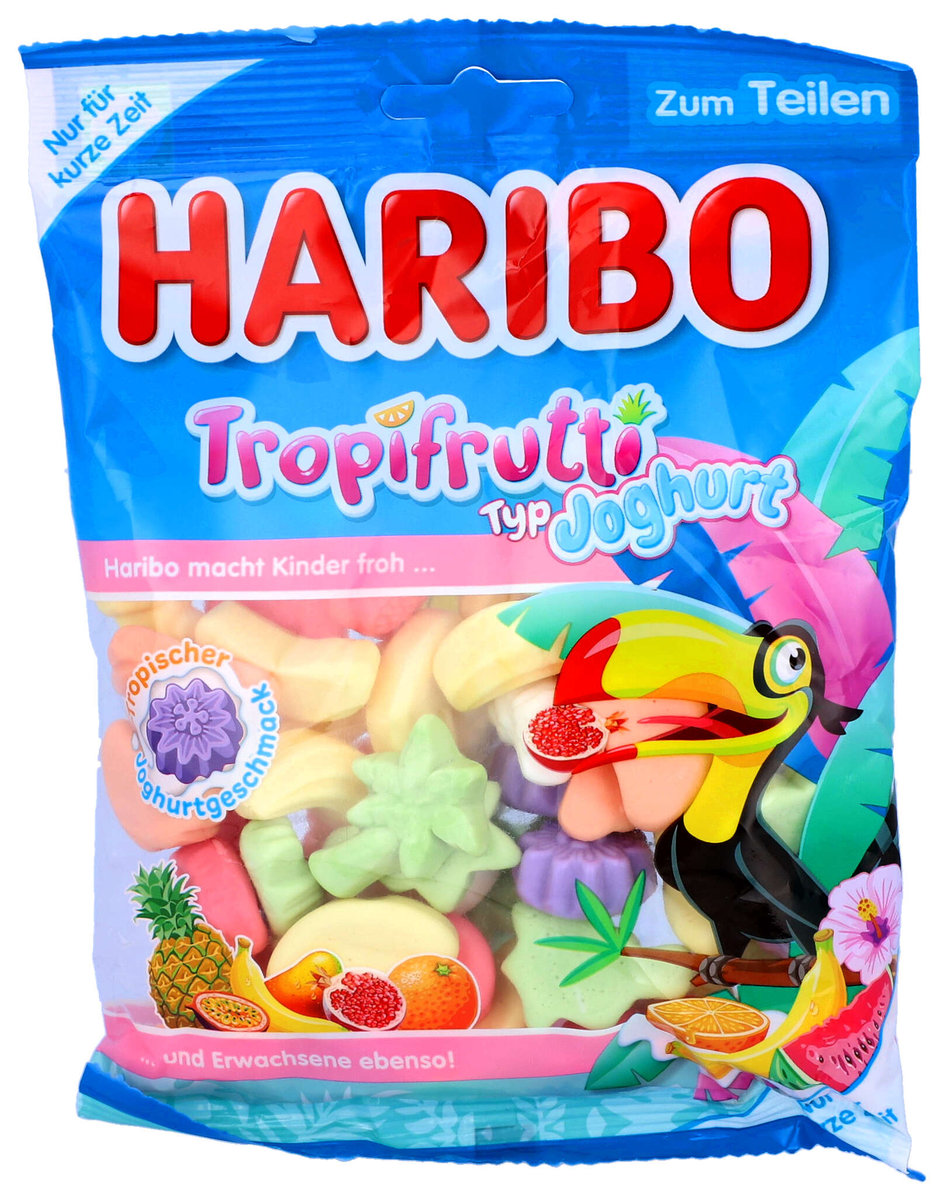 Haribo, żelki jogurtowe Tropifrutti, tropikalne owoce, 160g