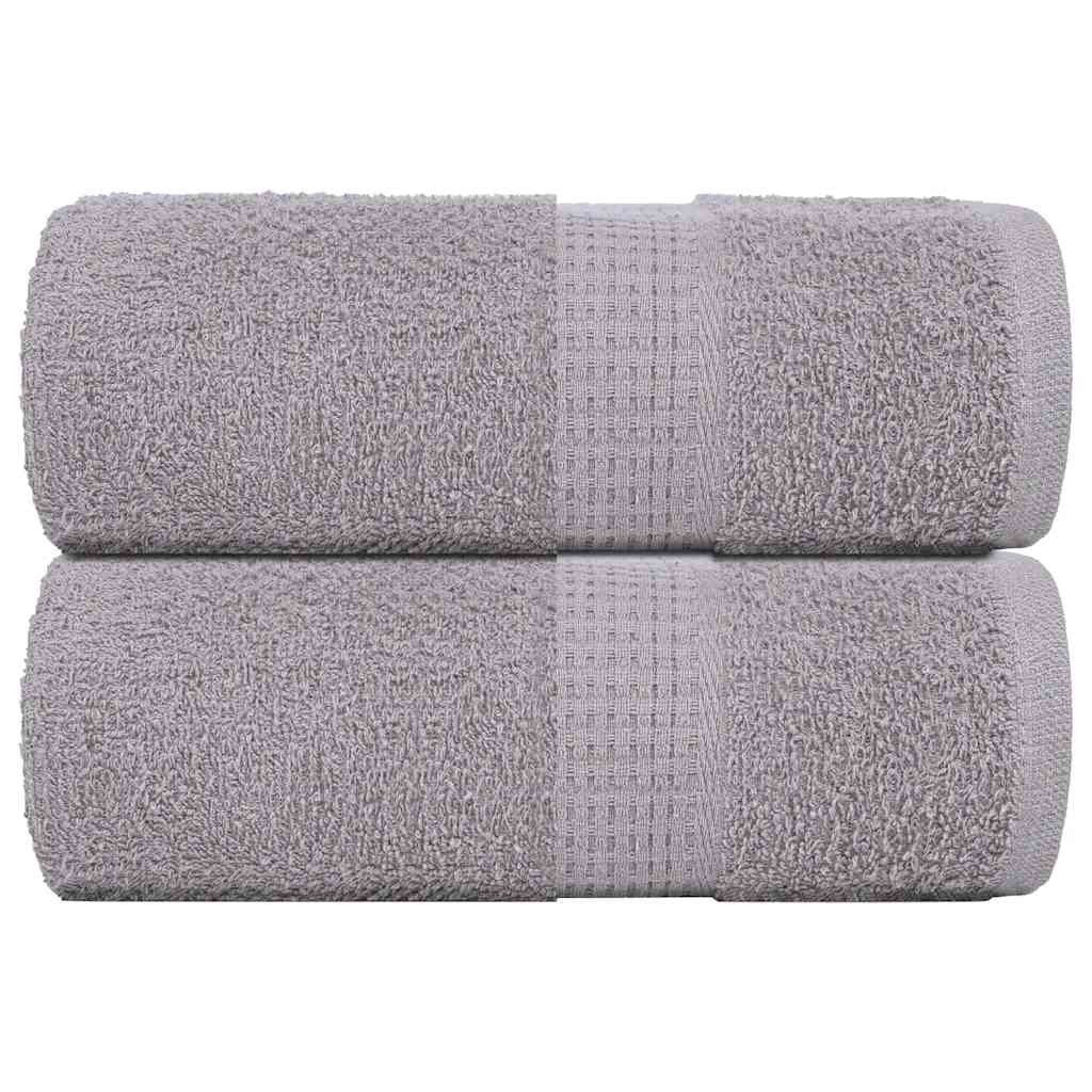 vidaXL Ręczniki mydlane 2 szt. Szare 30x30 cm 360 gsm 100% bawełna