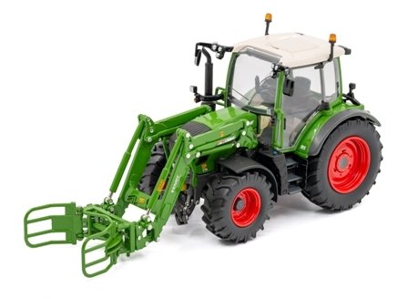 Kolekcjonerski model traktor Fendt 313 Vario z chwytakiem do bel USK Scalmodels 1:32