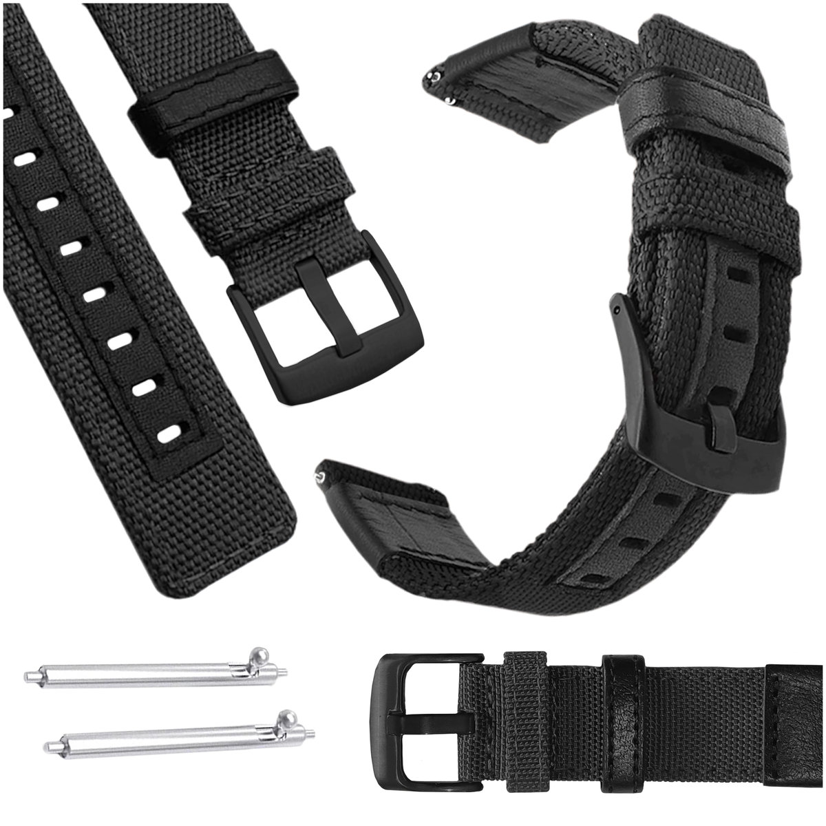 Pasek do Xiaomi Watch S1 Active GPS smartwatch czarna opaska 22mm