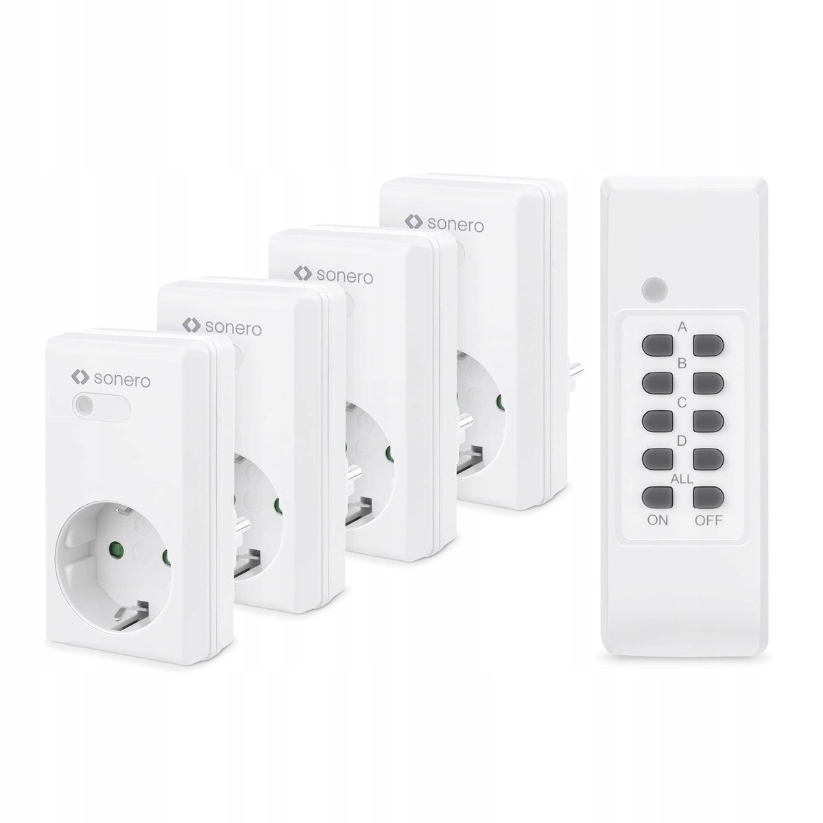 Gniazdo Elektryczne zdalnie sterowane sonero biały