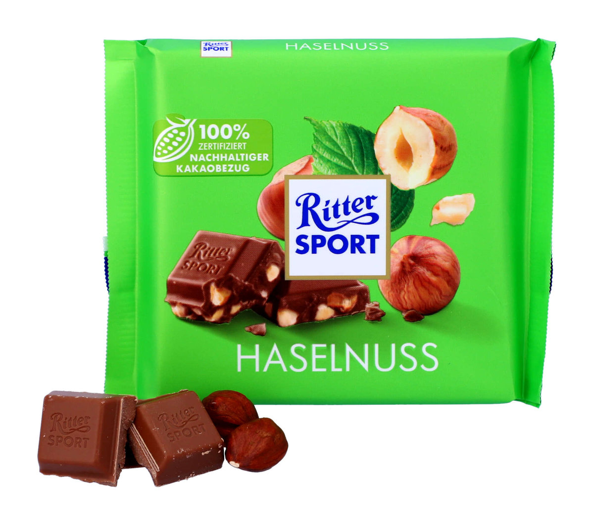 Ritter Sport, czekolada mleczna, orzechy, 100g