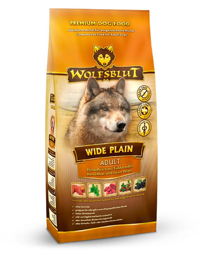 WOLFSBLUT Wide Plain Large Breed Adult sucha karma dla psów alergików dużych ras z koniną i słodkimi ziemniakami 12,5 kg -