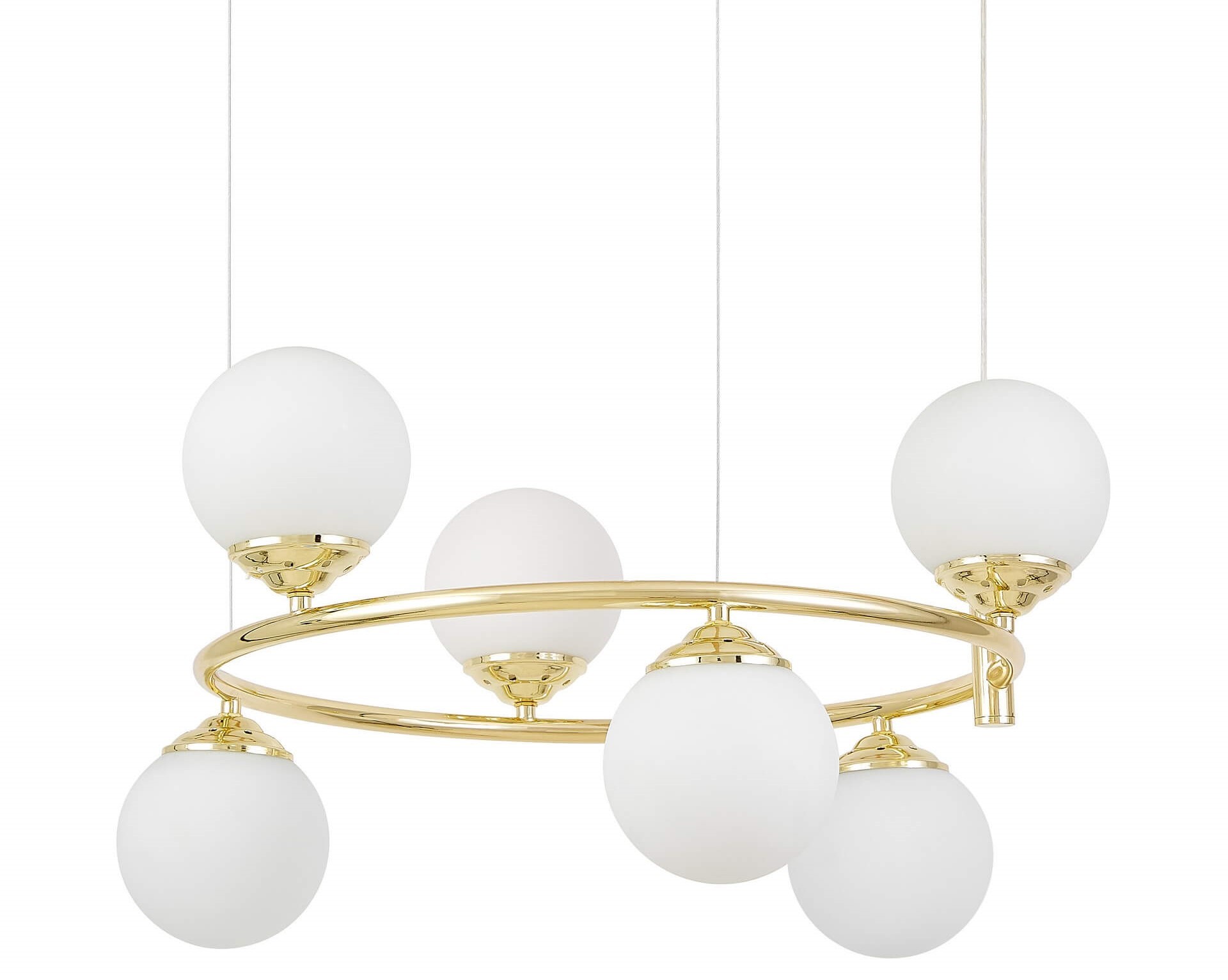 NOWOCZESNA LAMPA WISZĄCA KLASYCZNE ZŁOTO FINO RING W6