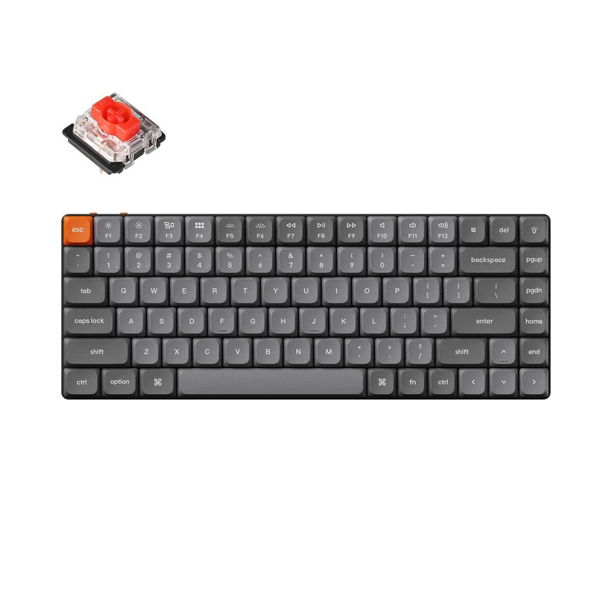 Keychron K3 MAX niskoprofilowa klawiatura meczaniczna z podświetleniem RGB Gateron Hot-Swap Red Switch - Czarna (Black)