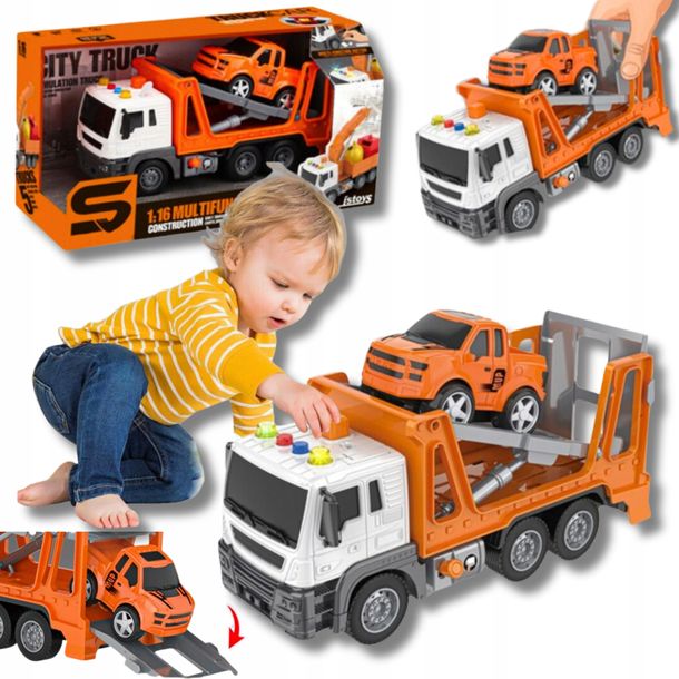 Laweta Samochód Tir Ciężarówka Pomoc Drogowa Holownik Światło Dźwięk Auto