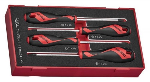 Teng Tools Zestaw Wkrętaków Torx Teamd04Txn, 4Szt. L-285470100 5020385064515