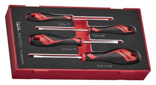 Teng Tools Zestaw Wkrętaków Płaskich Teng Tools Teamd04N, 4Szt. L-285450102 5020385064492