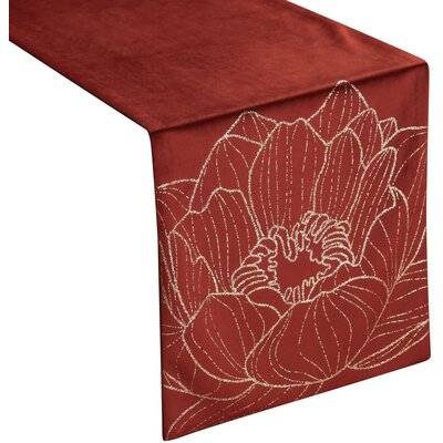 Ceglany Bieżnik Welwet Blink 35X180 Lilia Wodna Eurofirany